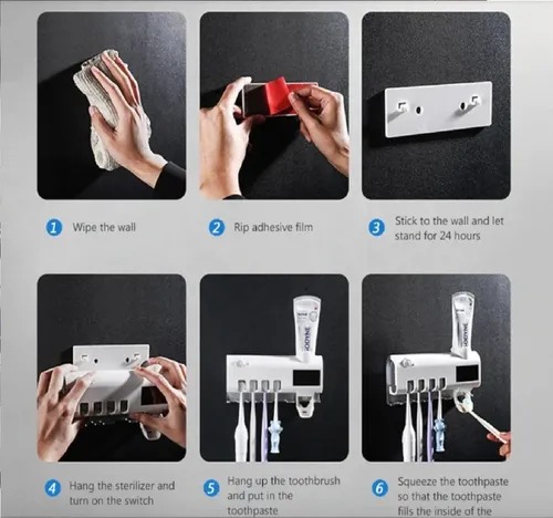 Miniatura 5 de Porta Cepillo Dental C/esterilizador Uv